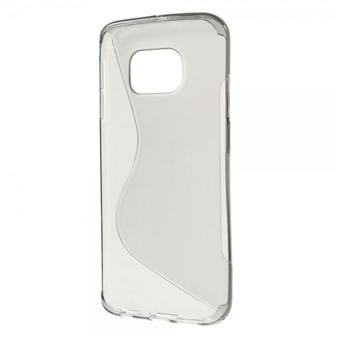 Galaxy S6 Edge Elastisches Plastik Case S-Curve - grau