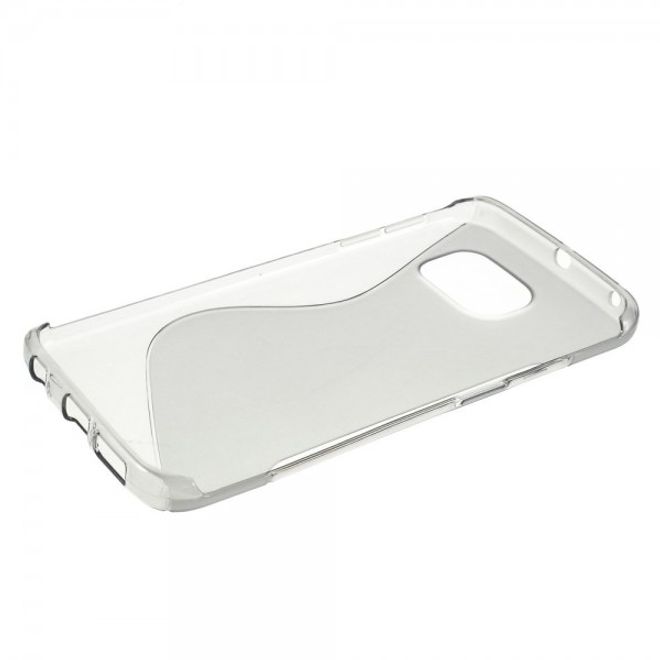 Galaxy S6 Edge Elastisches Plastik Case S-Curve - grau
