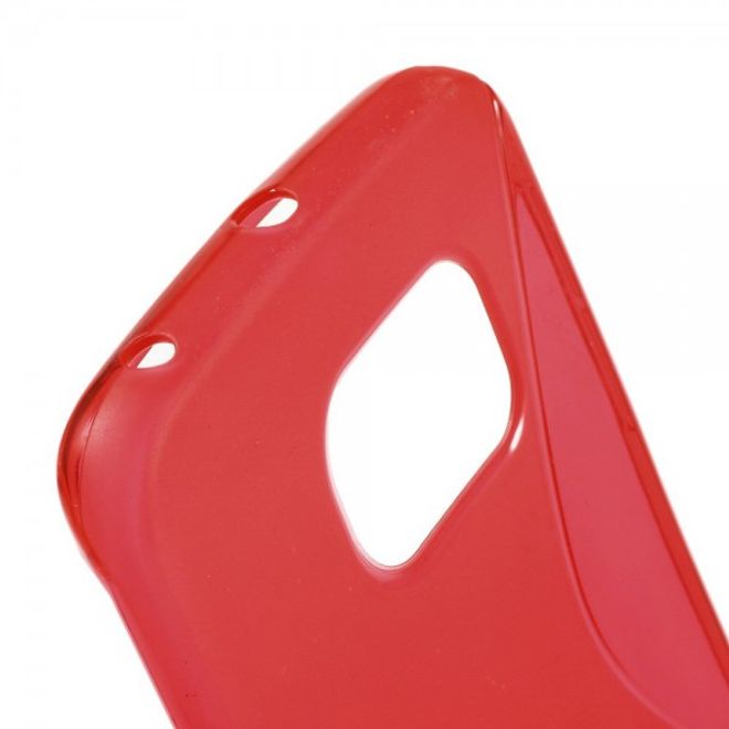 Galaxy S6 Edge Elastisches Plastik Case S-Curve - rot