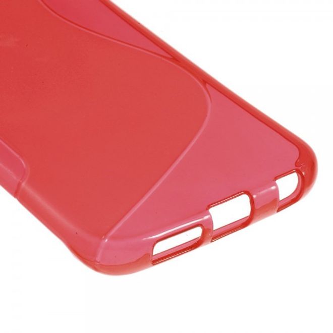 Galaxy S6 Edge Elastisches Plastik Case S-Curve - rot