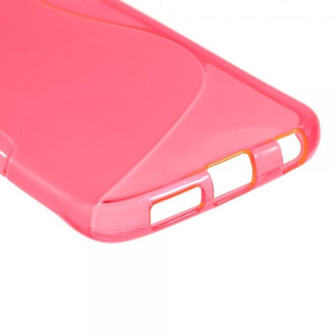 Galaxy S6 Edge Elastisches Plastik Case S-Curve - rosa