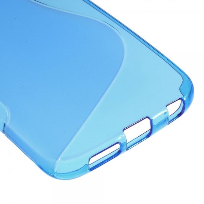 Galaxy S6 Edge Elastisches Plastik Case S-Curve - blau
