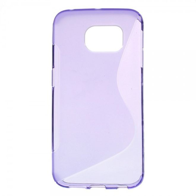 Galaxy S6 Edge Elastisches Plastik Case S-Curve - purpur