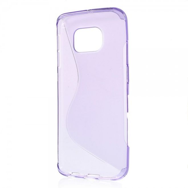 Galaxy S6 Edge Elastisches Plastik Case S-Curve - purpur