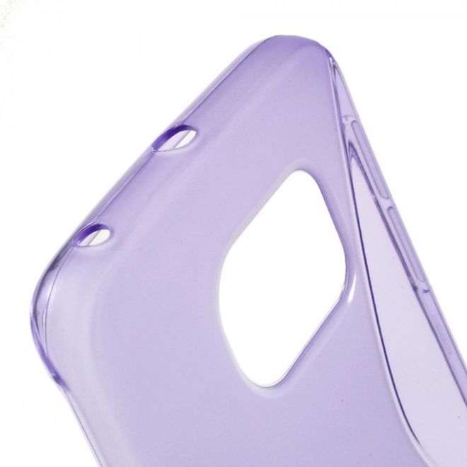 Galaxy S6 Edge Elastisches Plastik Case S-Curve - purpur