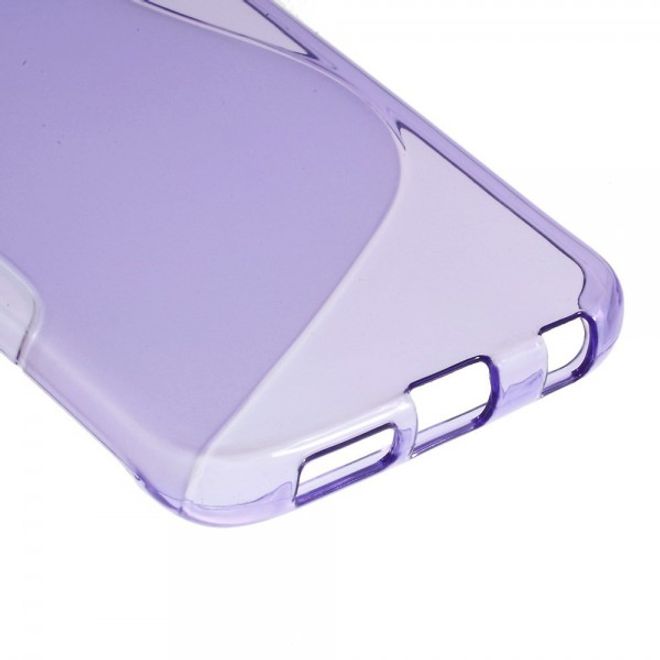 Galaxy S6 Edge Elastisches Plastik Case S-Curve - purpur