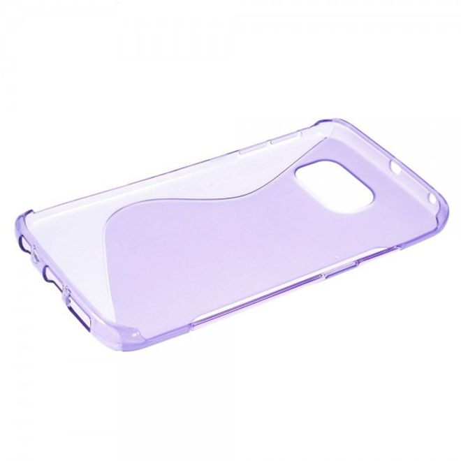 Galaxy S6 Edge Elastisches Plastik Case S-Curve - purpur