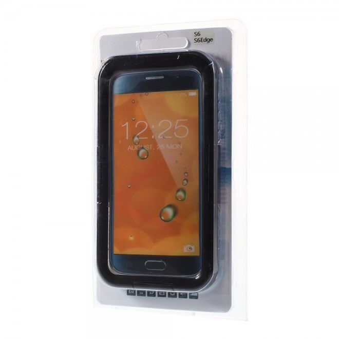 Galaxy S6 Edge Wasserdichte Schutzhülle aus Plastik und Silikon - schwarz