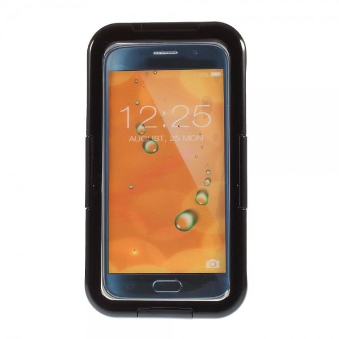Galaxy S6 Edge Wasserdichte Schutzhülle aus Plastik und Silikon - schwarz