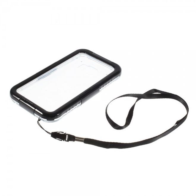 Galaxy S6 Edge Wasserdichte Schutzhülle aus Plastik und Silikon - schwarz