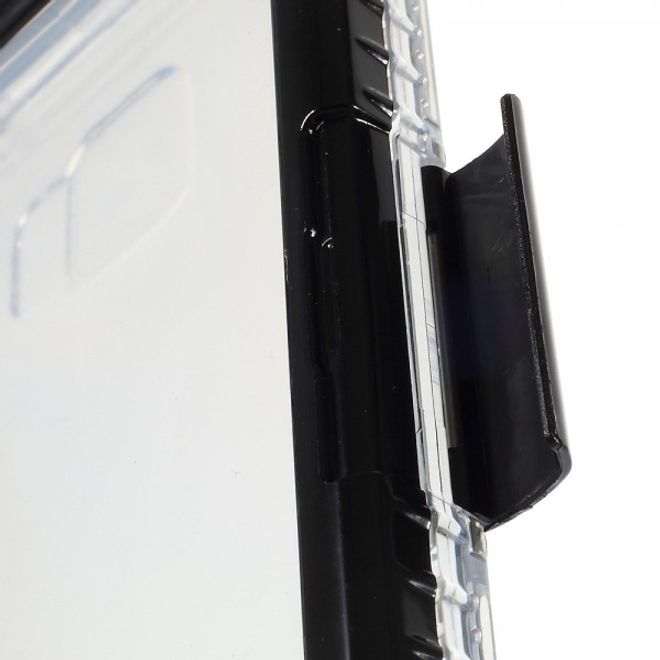 Galaxy S6 Edge Wasserdichte Schutzhülle aus Plastik und Silikon - schwarz