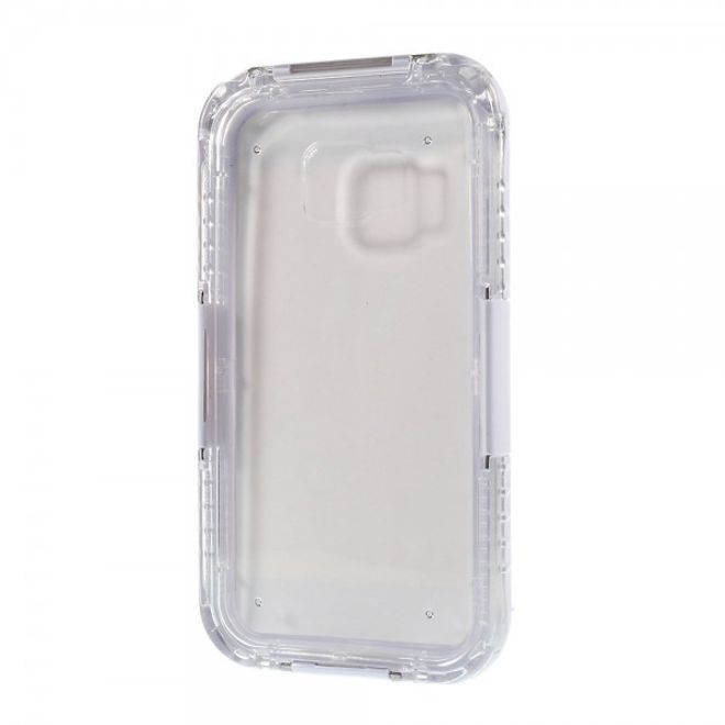 Galaxy S6 Edge Wasserdichte Schutzhülle aus Plastik und Silikon - weiss