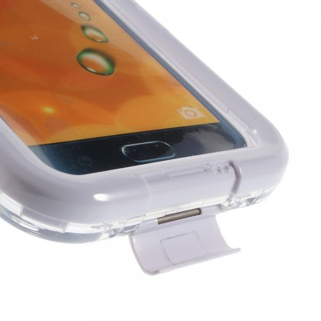 Galaxy S6 Edge Wasserdichte Schutzhülle aus Plastik und Silikon - weiss