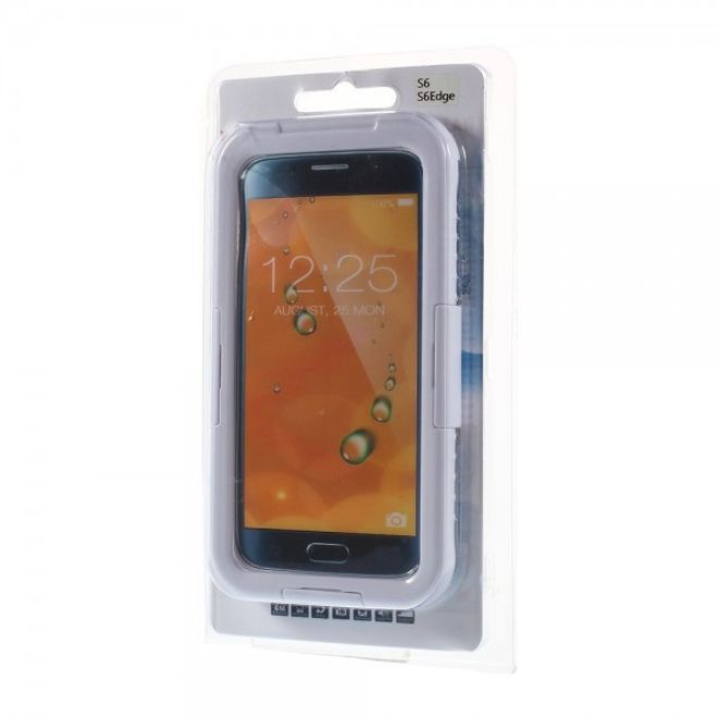 Galaxy S6 Edge Wasserdichte Schutzhülle aus Plastik und Silikon - weiss