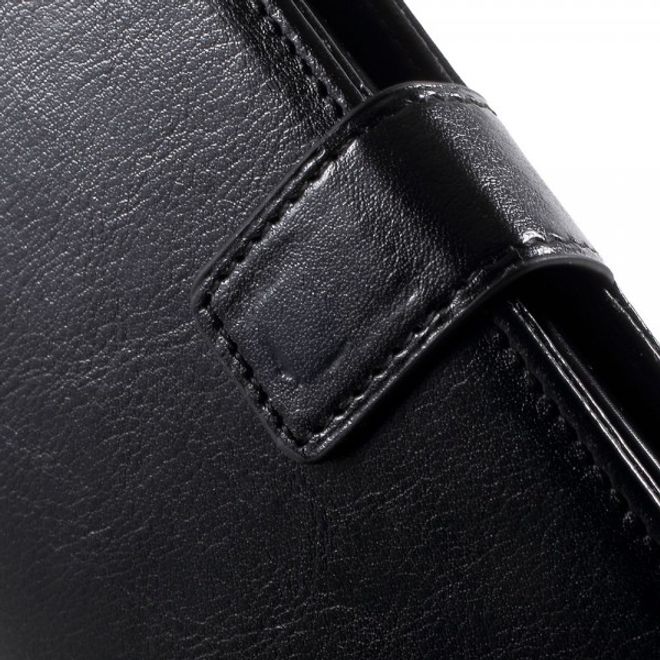 Galaxy S6 Edge Simples Leder Portemonnaie mit abnehmbaren Case - schwarz