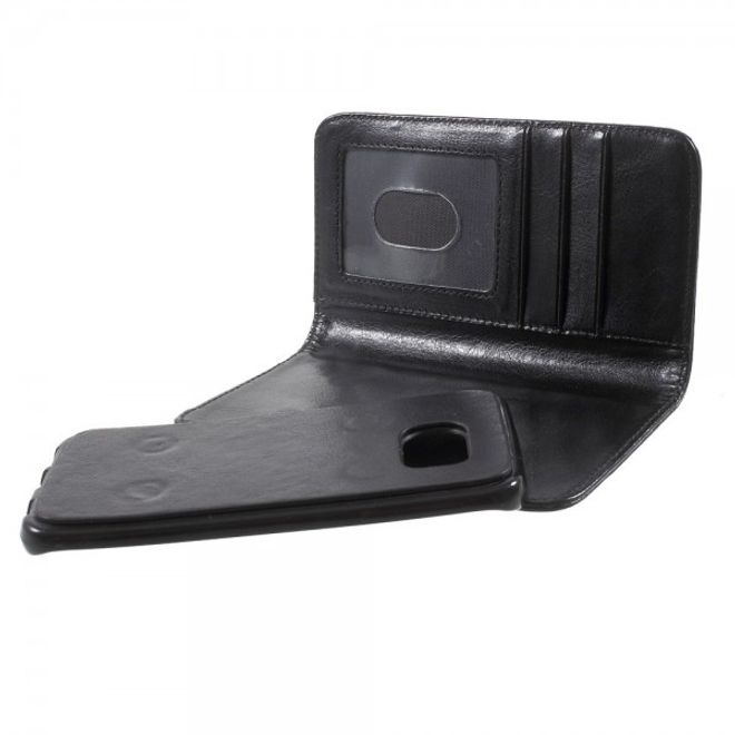 Galaxy S6 Edge Simples Leder Portemonnaie mit abnehmbaren Case - schwarz