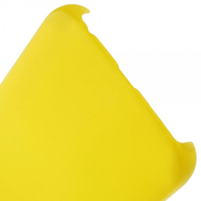 Galaxy S6 Edge Gummiertes Hart Plastik Case - gelb