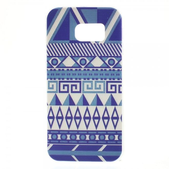 Galaxy S6 Edge Dünnes, elastisches Plastik Case mit geometrischem Muster