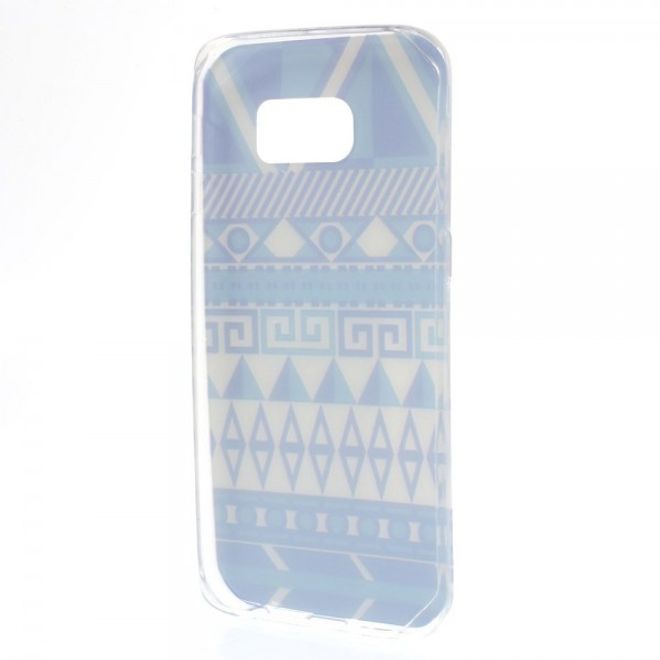 Galaxy S6 Edge Dünnes, elastisches Plastik Case mit geometrischem Muster