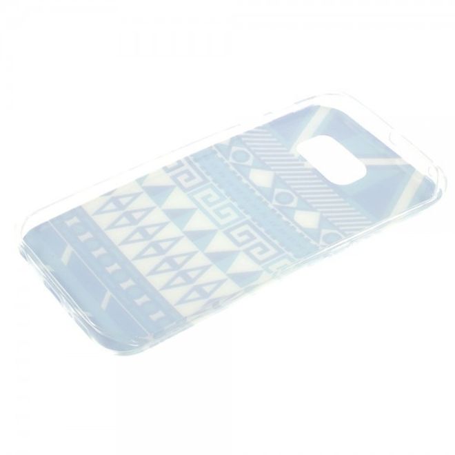 Galaxy S6 Edge Dünnes, elastisches Plastik Case mit geometrischem Muster