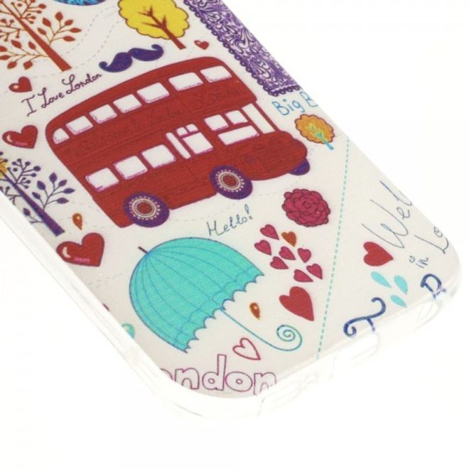 Galaxy S6 Edge Dünnes, elastisches Plastik Case mit rotem Bus und Big Ben