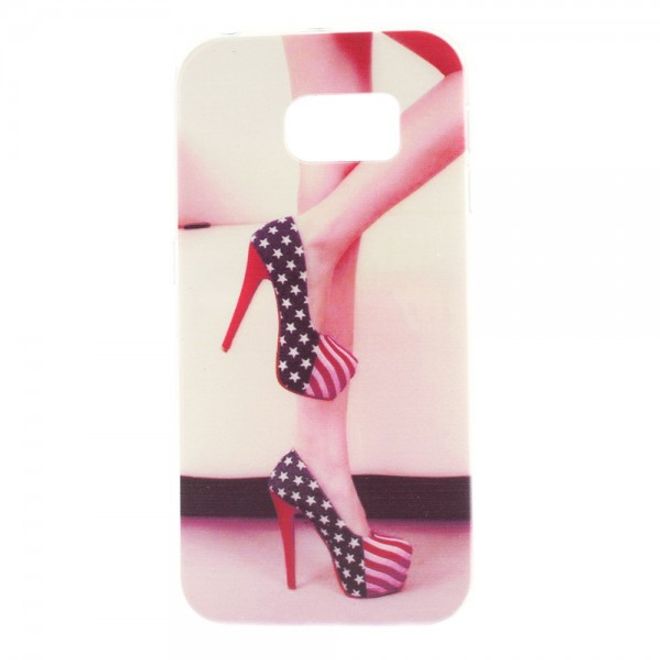 Galaxy S6 Edge Dünnes, elastisches Plastik Case mit sexy High Heels