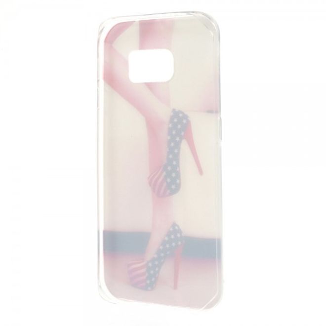 Galaxy S6 Edge Dünnes, elastisches Plastik Case mit sexy High Heels