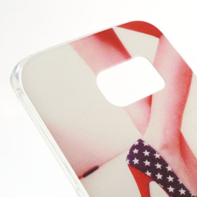 Galaxy S6 Edge Dünnes, elastisches Plastik Case mit sexy High Heels