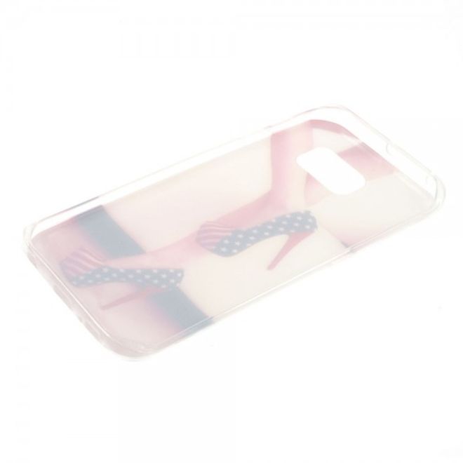 Galaxy S6 Edge Dünnes, elastisches Plastik Case mit sexy High Heels