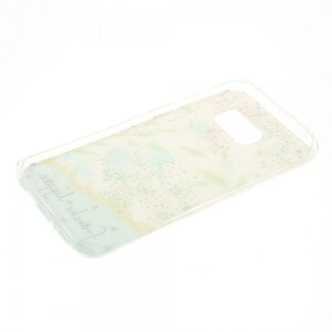 Galaxy S6 Edge Dünnes, elastisches Plastik Case mit Frühlingsszenario
