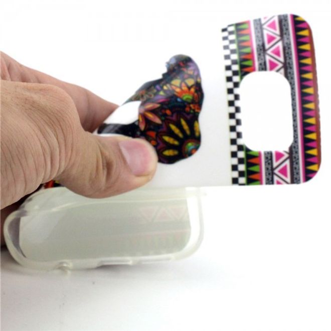 Galaxy S6 Edge Elastisches Plastik Case mit Elefanten im Maya Style