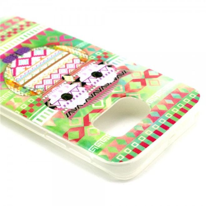 Galaxy S6 Edge Elastisches Plastik Case mit wunderschöner Eule