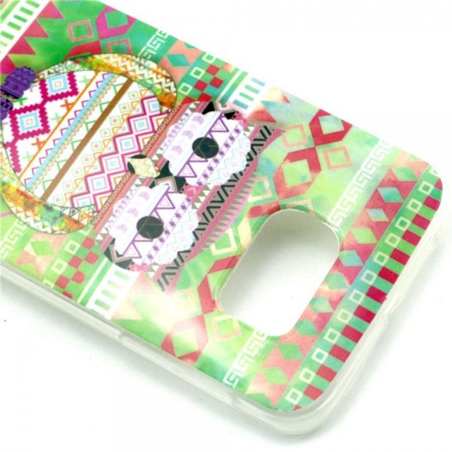 Galaxy S6 Edge Elastisches Plastik Case mit wunderschöner Eule