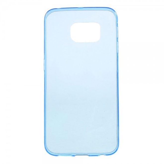 Galaxy S6 Edge Dünnes (0.6mm), elastisches Plastik Case - blau
