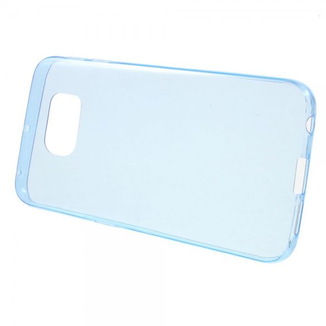 Galaxy S6 Edge Dünnes (0.6mm), elastisches Plastik Case - blau