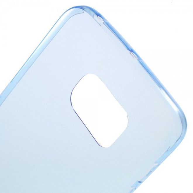 Galaxy S6 Edge Dünnes (0.6mm), elastisches Plastik Case - blau