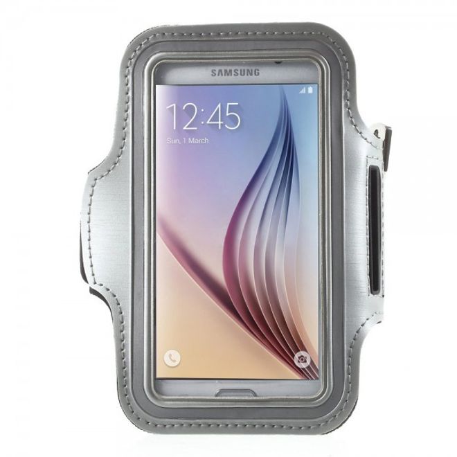 Sport Armband Case für das Samsung Galaxy S6 und Galaxy S6 Edge - grau