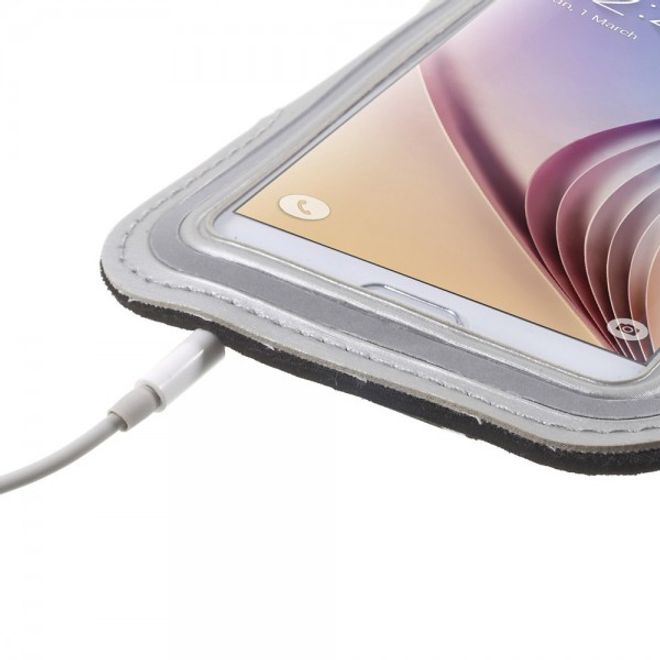 Sport Armband Case für das Samsung Galaxy S6 und Galaxy S6 Edge - grau