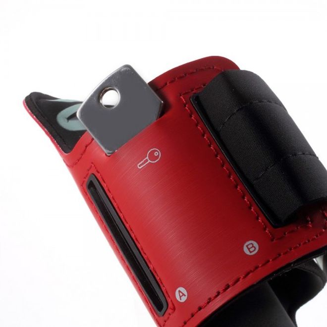 Sport Armband Case für das Samsung Galaxy S6 und Galaxy S6 Edge - rot