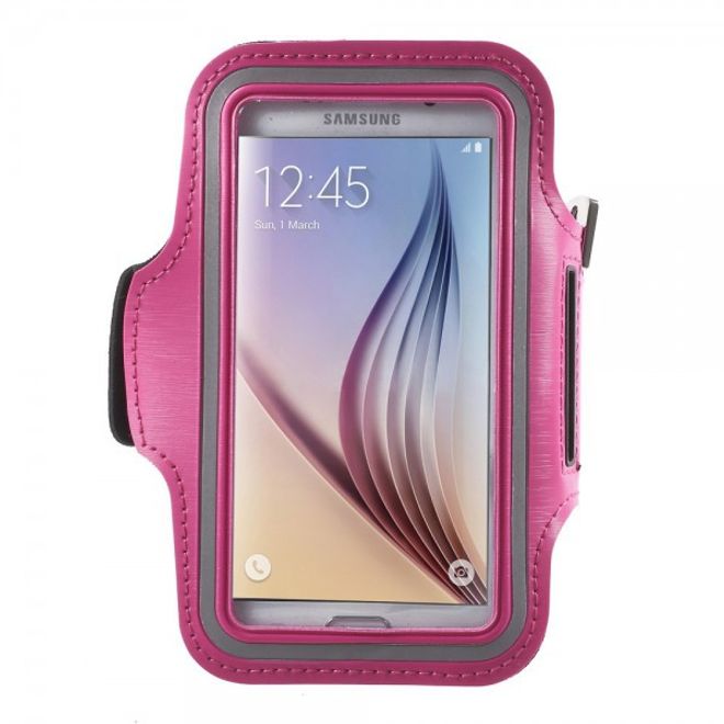 Sport Armband Case für das Samsung Galaxy S6 und Galaxy S6 Edge - rosa