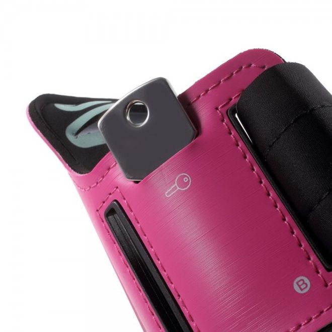 Sport Armband Case für das Samsung Galaxy S6 und Galaxy S6 Edge - rosa