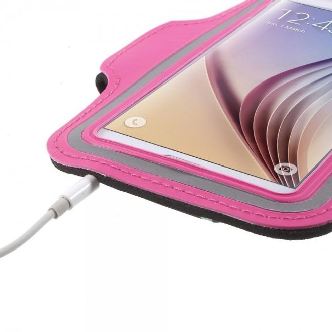 Sport Armband Case für das Samsung Galaxy S6 und Galaxy S6 Edge - rosa