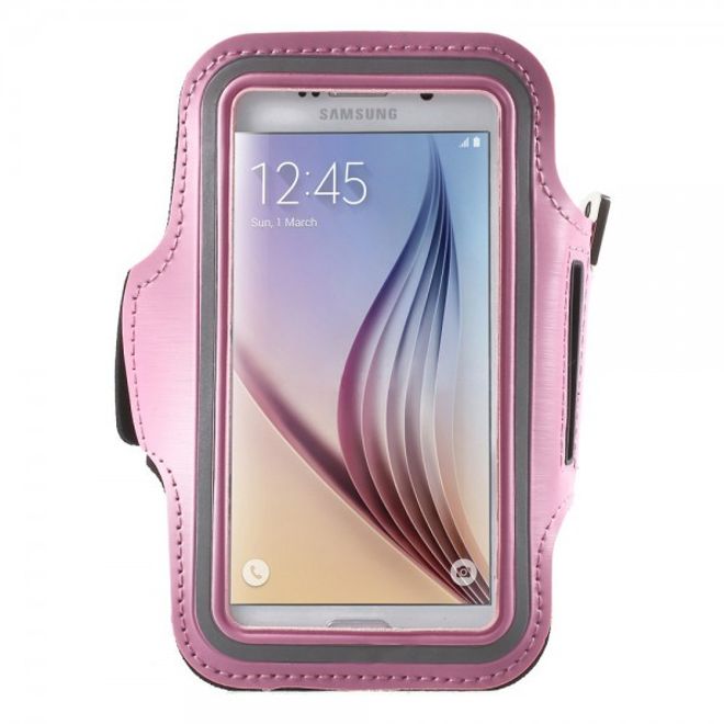 Sport Armband Case für das Samsung Galaxy S6 und Galaxy S6 Edge - pink