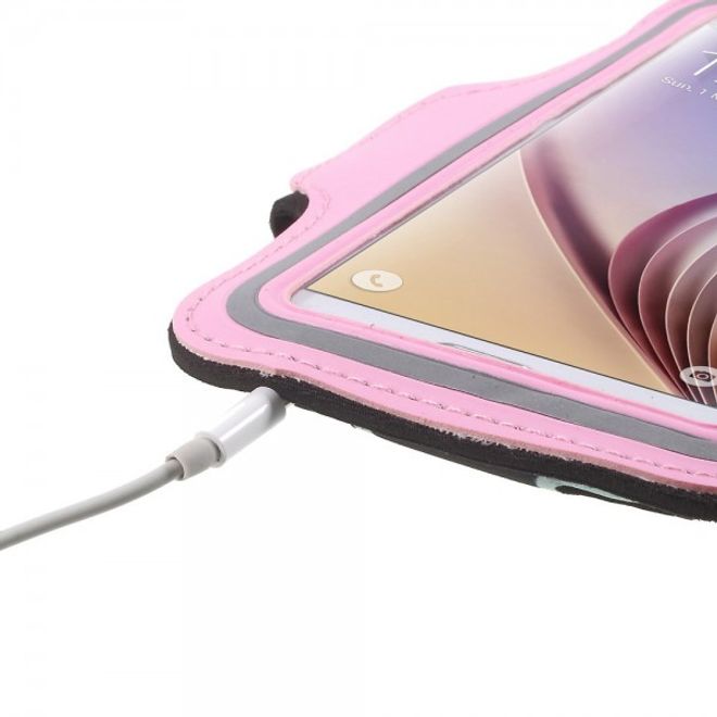 Sport Armband Case für das Samsung Galaxy S6 und Galaxy S6 Edge - pink
