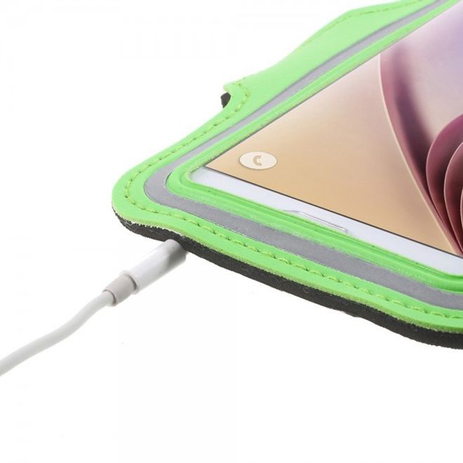 Sport Armband Case für das Samsung Galaxy S6 und Galaxy S6 Edge - grün