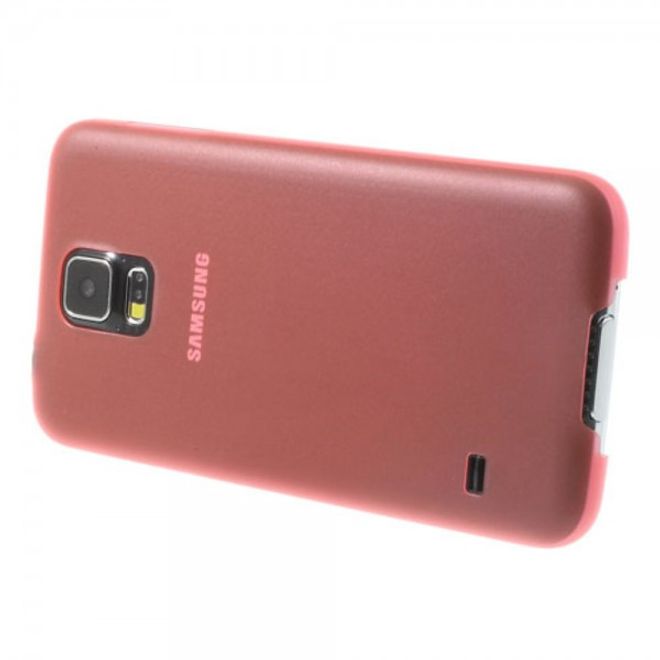 Samsung Galaxy S5 Ultradünnes (0.3mm), mattes Plastik Case - rot