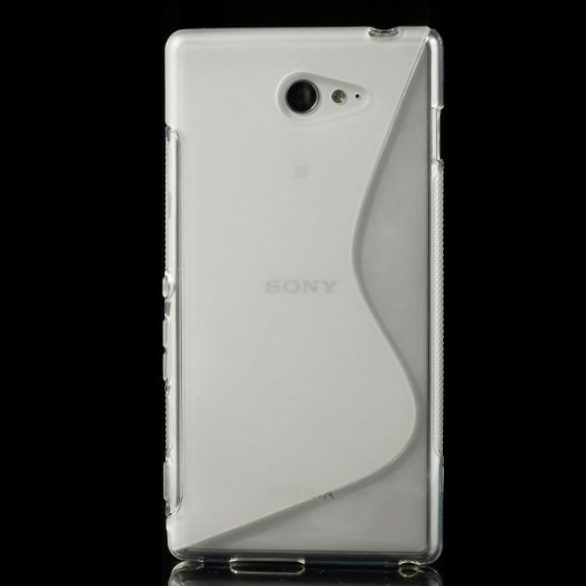 Sony Xperia M2 Aqua Elastisches Plastik Case S-Shape - transparent