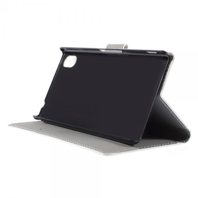 Sony Xperia M4 Aqua Leder Case mit verliebtem Eulenpärchen