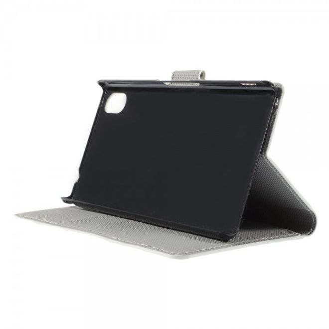 Sony Xperia M4 Aqua Leder Case mit schlafender Eule