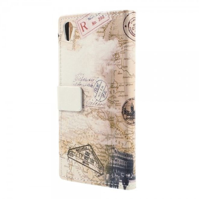 Sony Xperia M4 Aqua Leder Case mit Schiefem Turm von Pisa